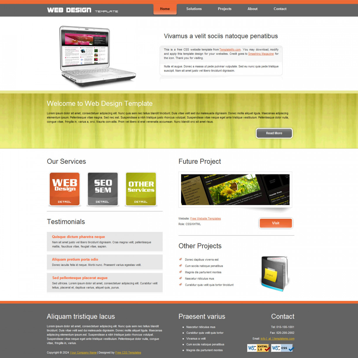 Free Template  Web Design