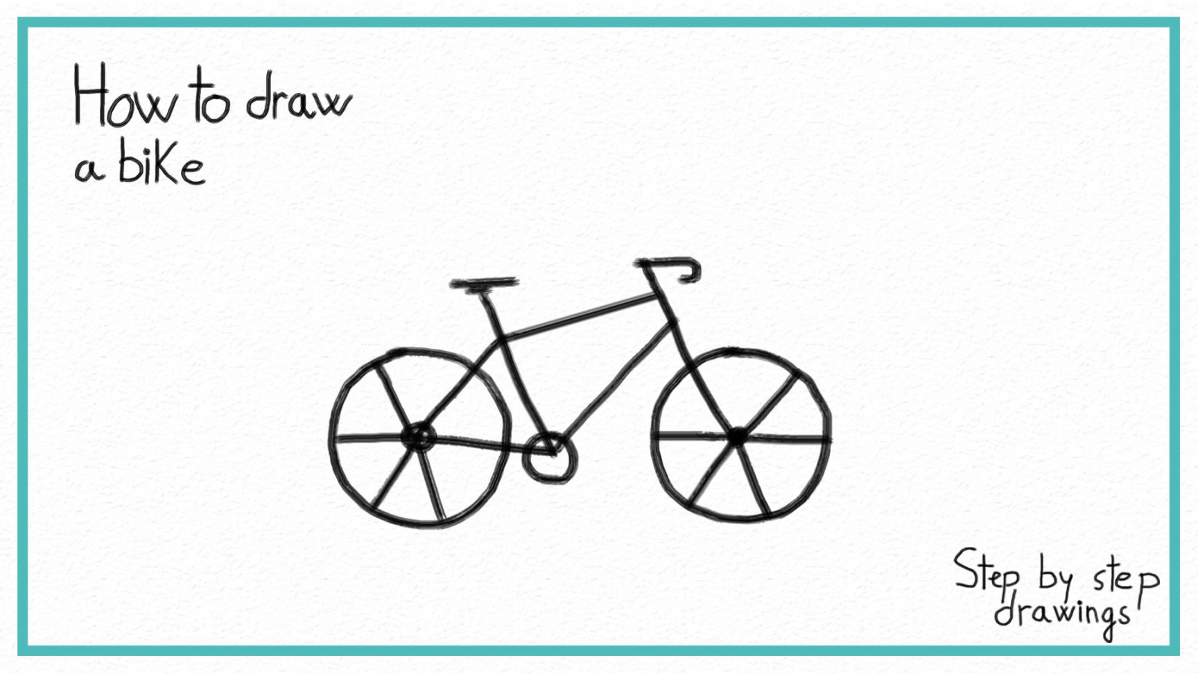 How to draw a BIKE in  STEPS - EASY #drawings #bike