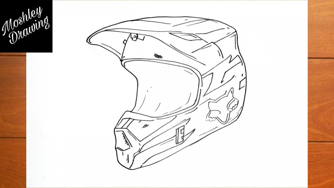 How to Draw a Dirt Bike Helmet