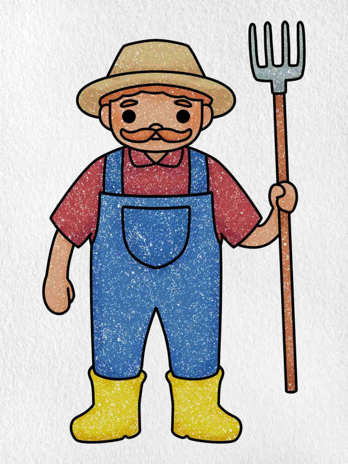 How to Draw a Farmer - HelloArtsy