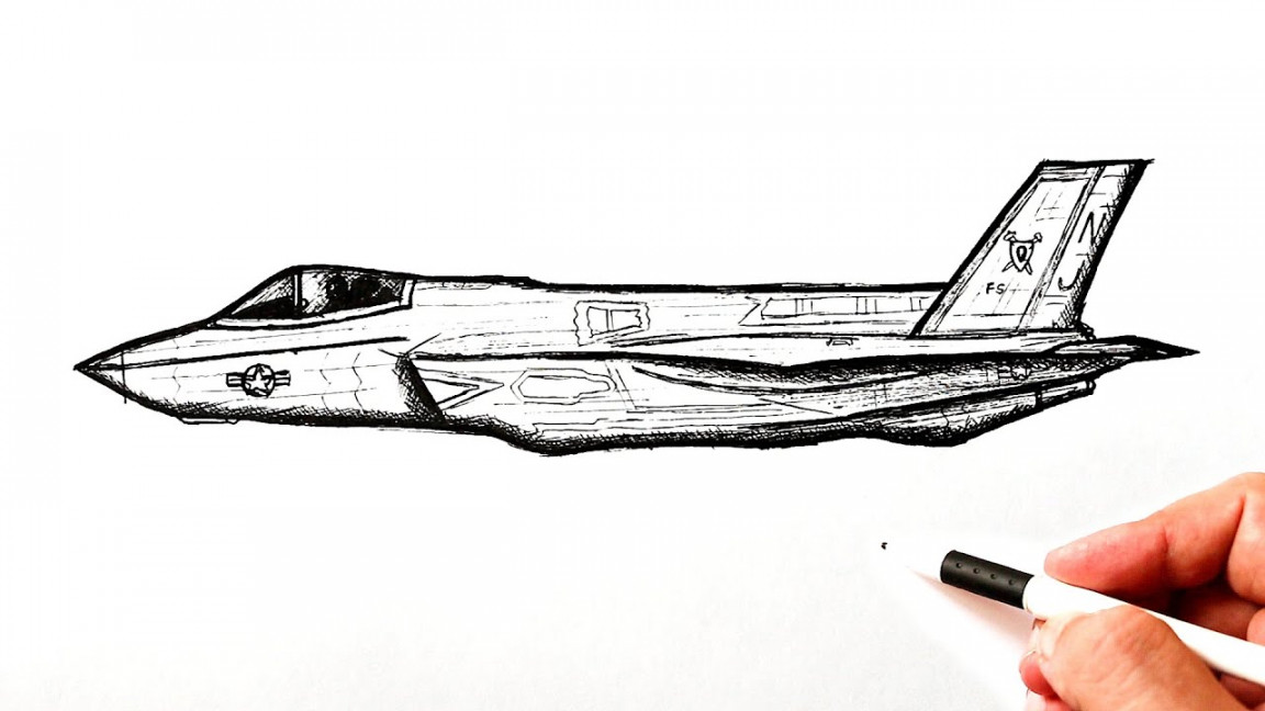 How to draw a Fighter Jet F-