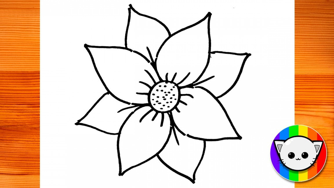 How to Draw a Flower Very Easy