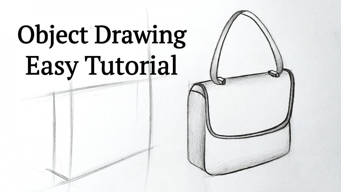 How to draw a handbag design step by step easy Sketching handbags Object  drawing easy tutorial