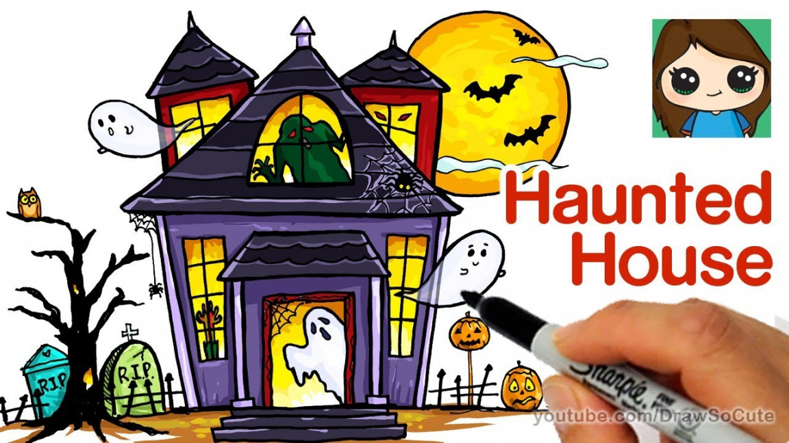 How to Draw a Haunted House Easy