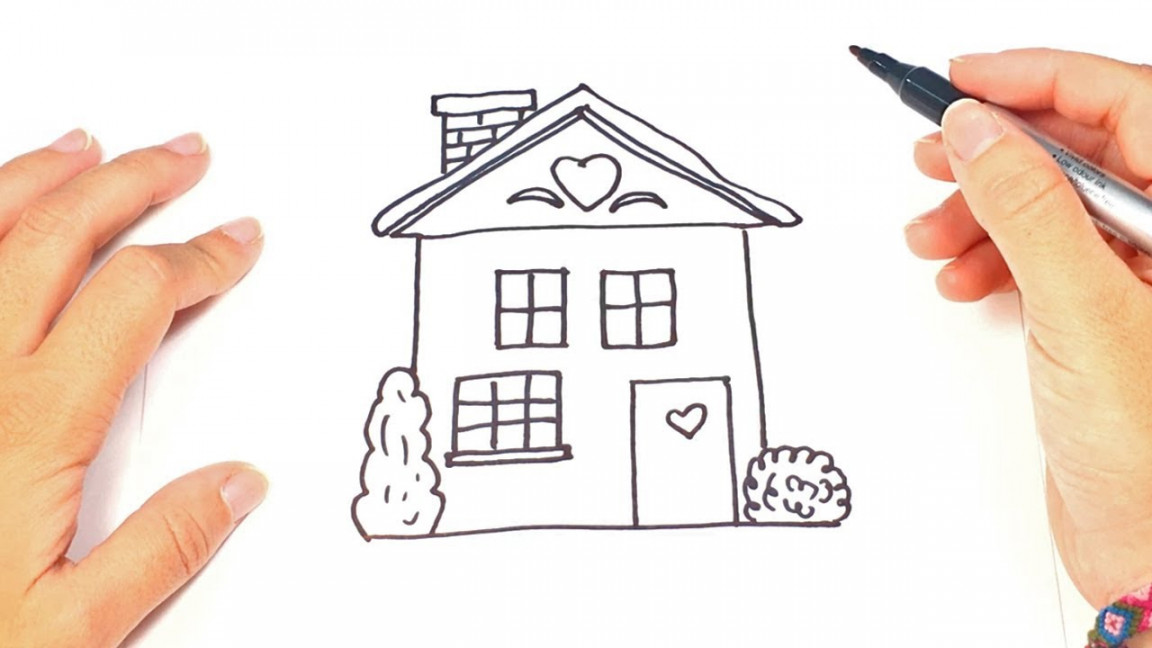 How to draw a Little House Step by Step