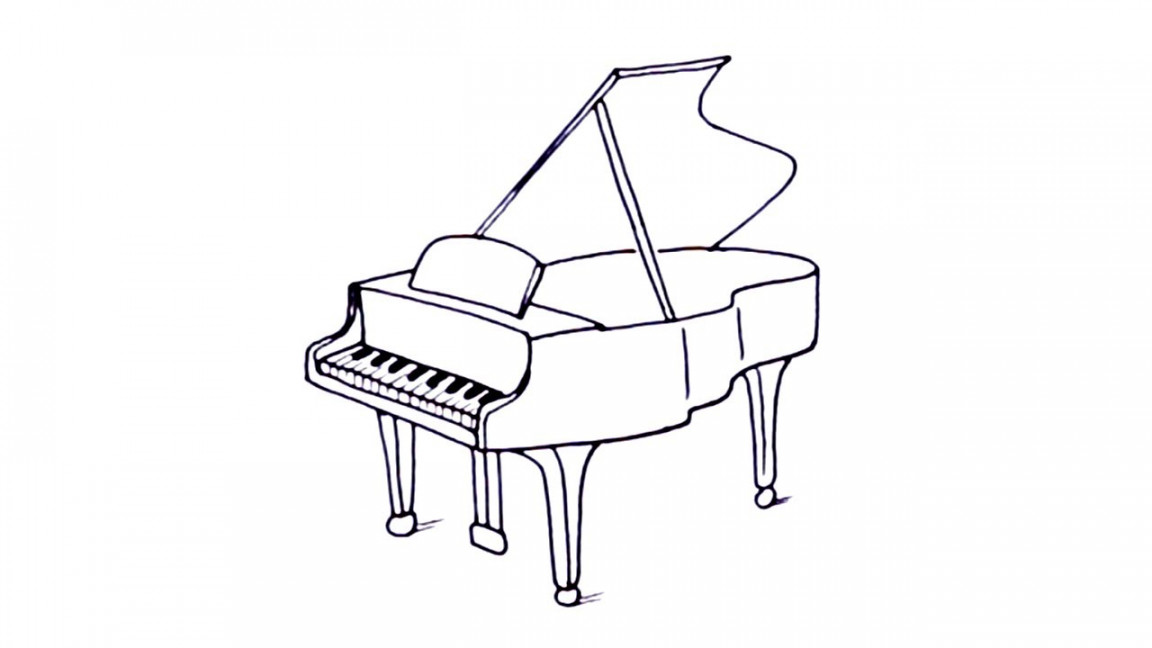 How to draw a Piano easy.