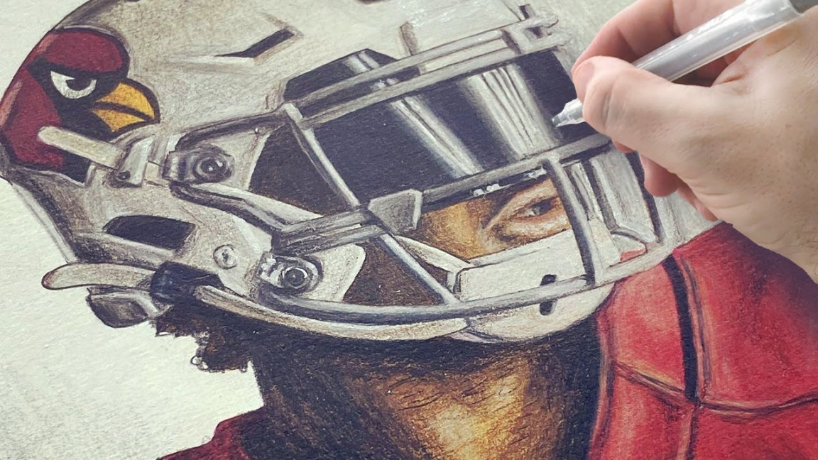 How to Draw a Realistic Football Player with Colored Pencils