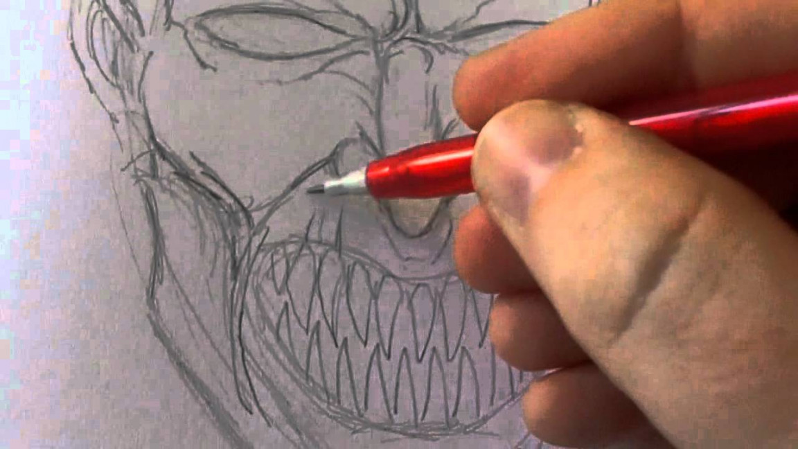 How To Draw An Evil Face