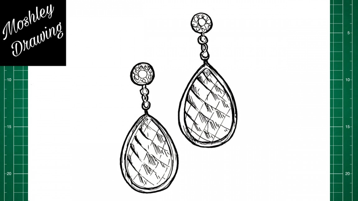 How to Draw Earrings Step by Step