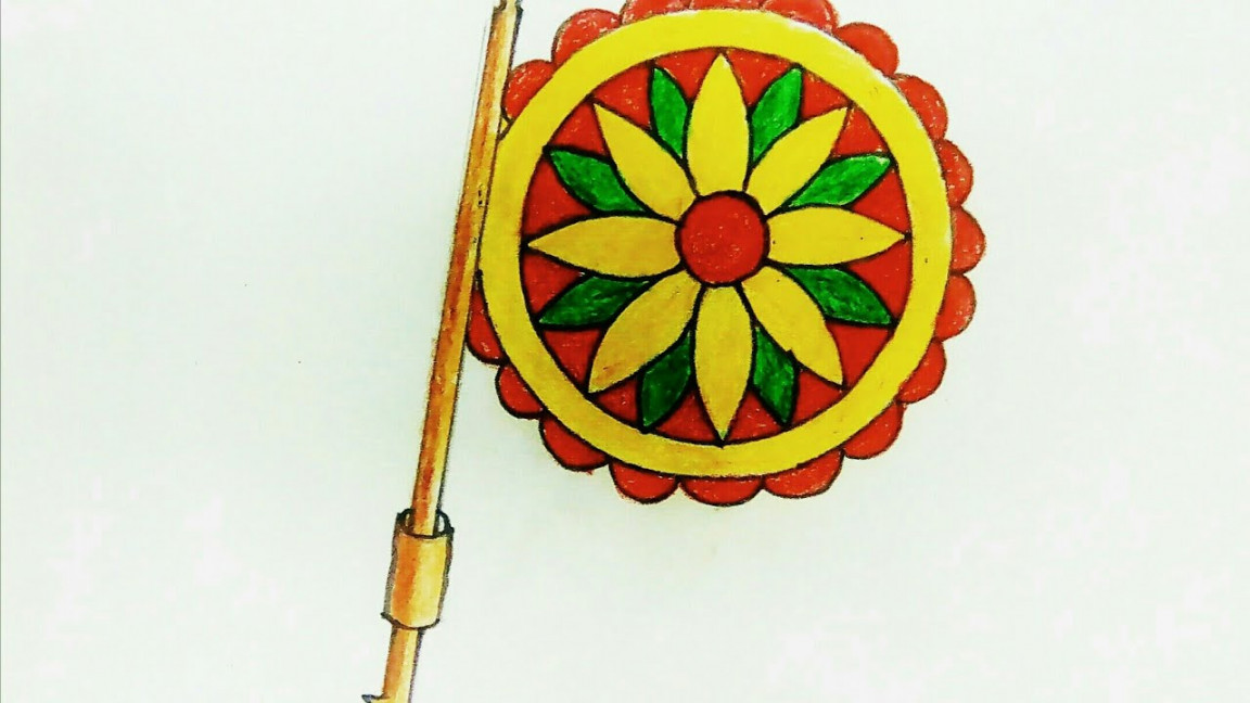 how to draw hand fan  hand fan drawing  hand fan design drawing