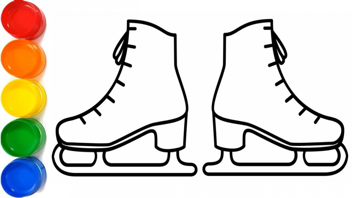 How to Draw Ice skates for Beginners.