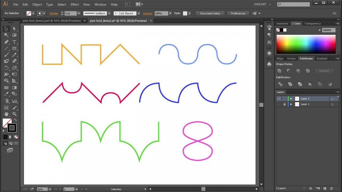 How to Draw Lines Using the Pen Tool in Adobe Illustrator