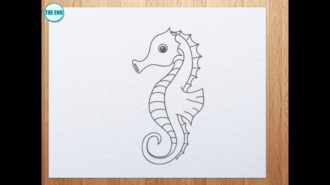 How to draw seahorse