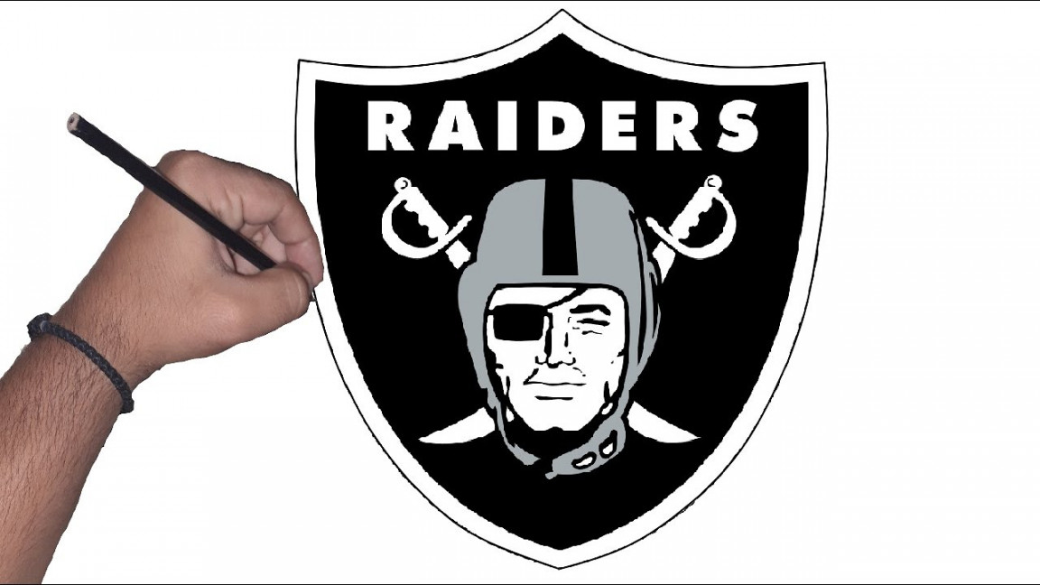 How to draw the logo of Oakland Raiders