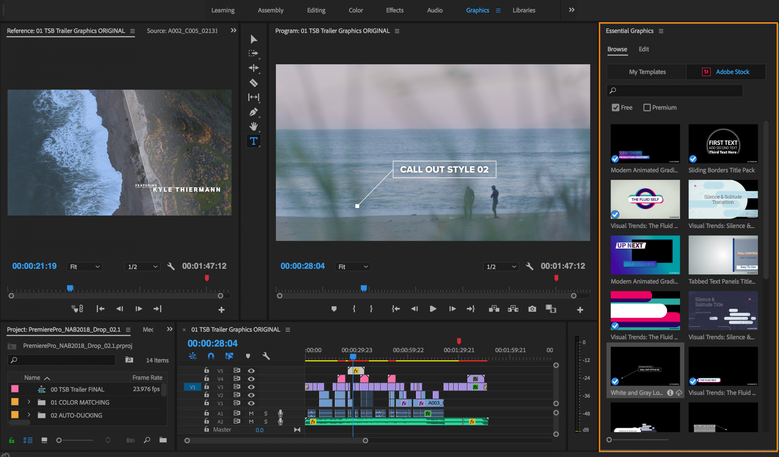 Install and use Motion Graphics templates in Premiere Pro