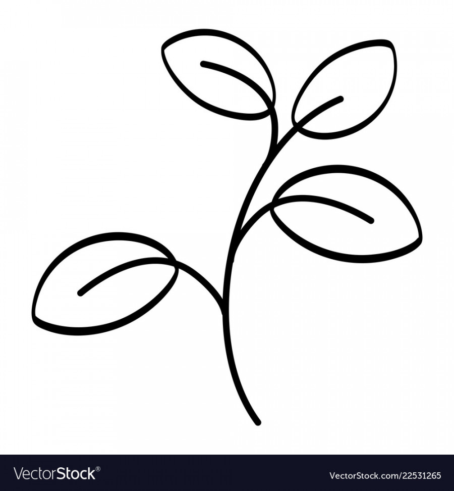 Leaves drawing cartoon Royalty Free Vector Image