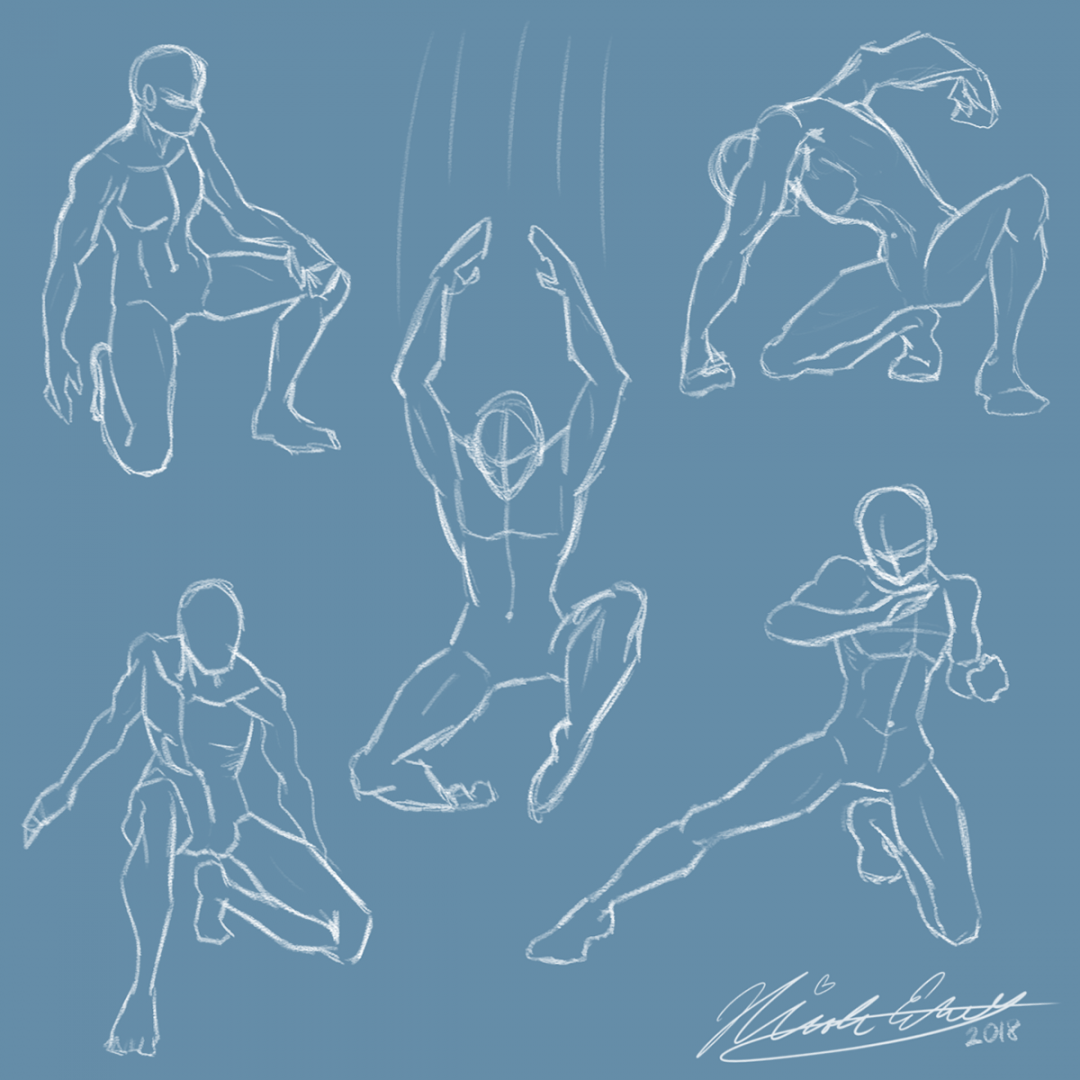 Male Figure Drawing: Action Poses on Behance