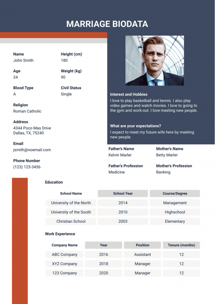 Marriage Biodata Template - PDF Templates  Jotform