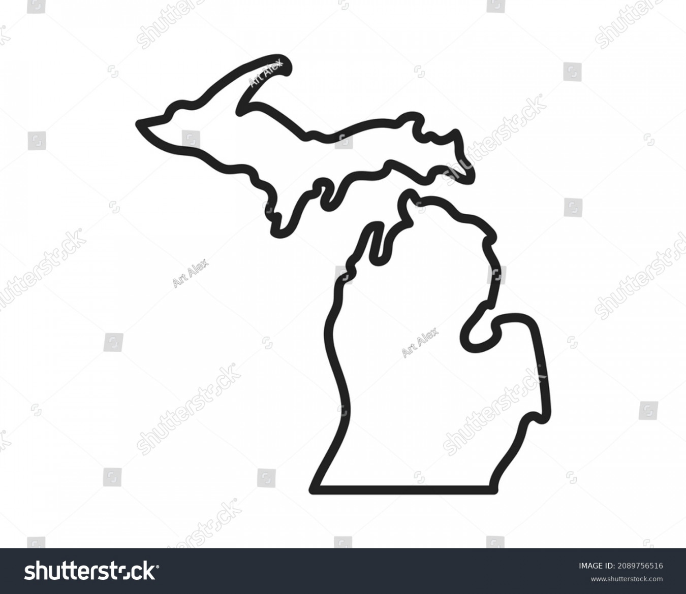 , Michigan Drawing Images, Stock Photos, D objects, & Vectors