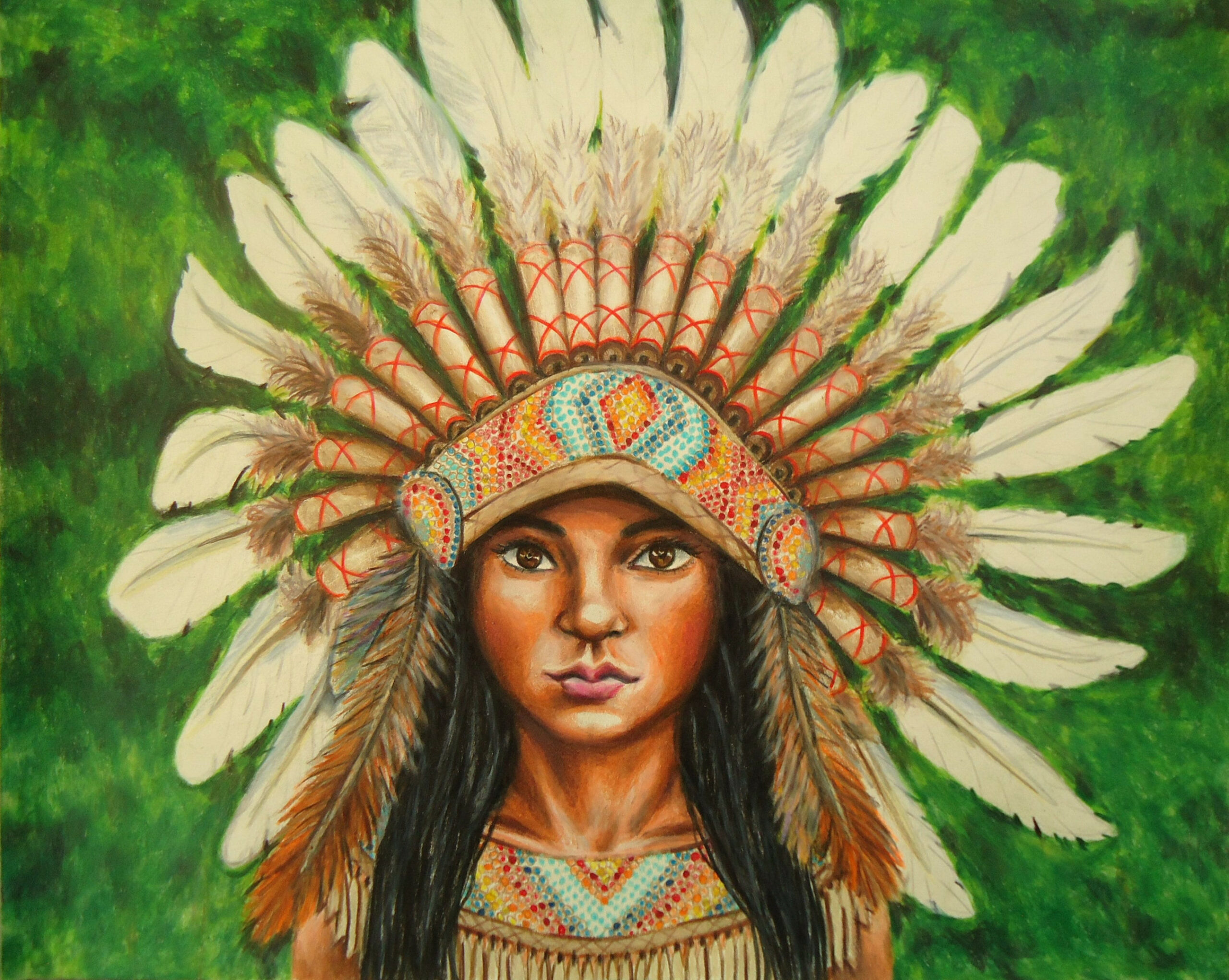 Native American Indian Drawing Indian Headdress Warbonnet - Etsy