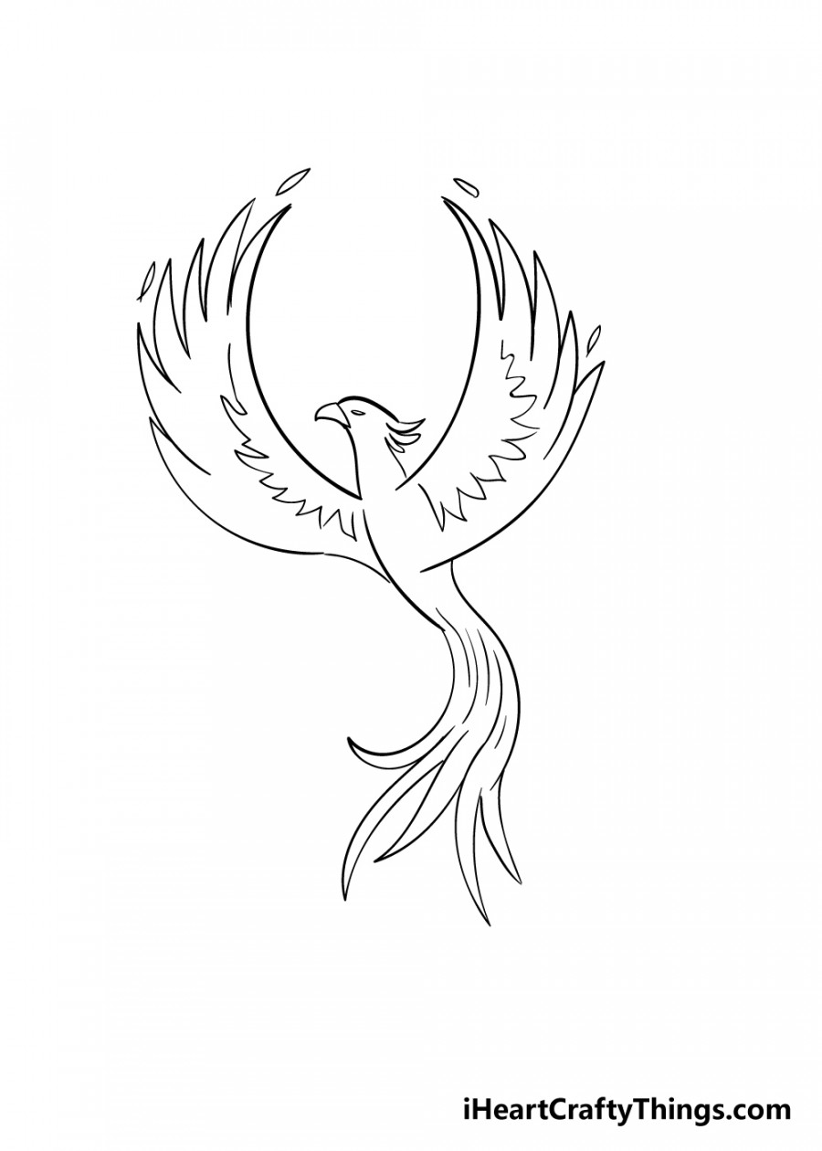 Phoenix Drawing - How To Draw A Phoenix Step By Step