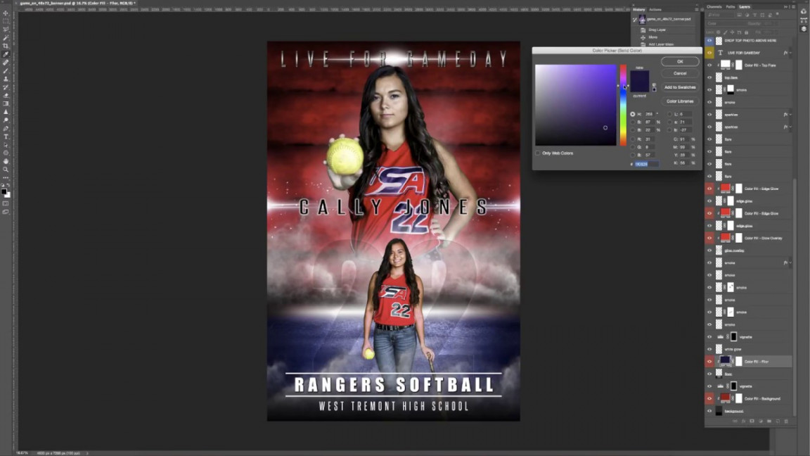 Photoshop Sports Template Tutorial - Game On