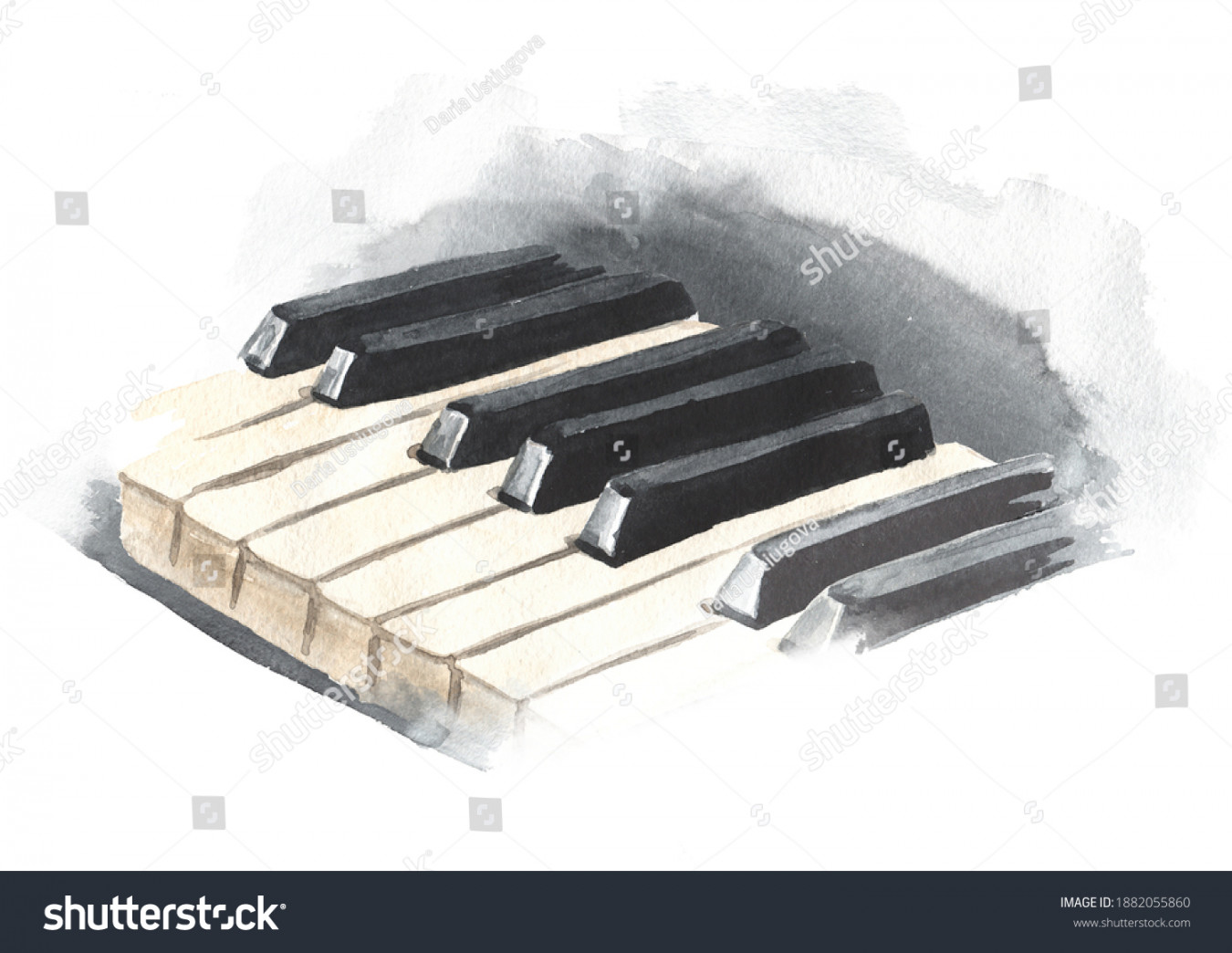 , Piano Keys Drawing Images, Stock Photos, D objects