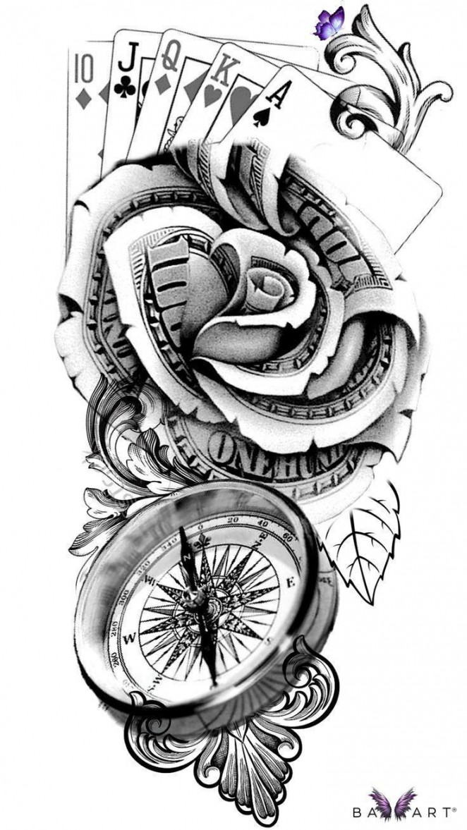 Pin by Xameu Correa on preto  Tattoo designs men, Card tattoo