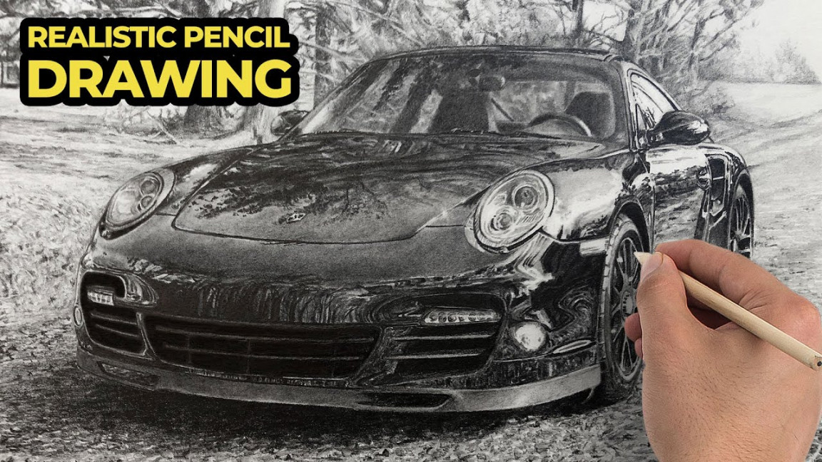 Porsche Drawing - How to Draw a Realistic Car