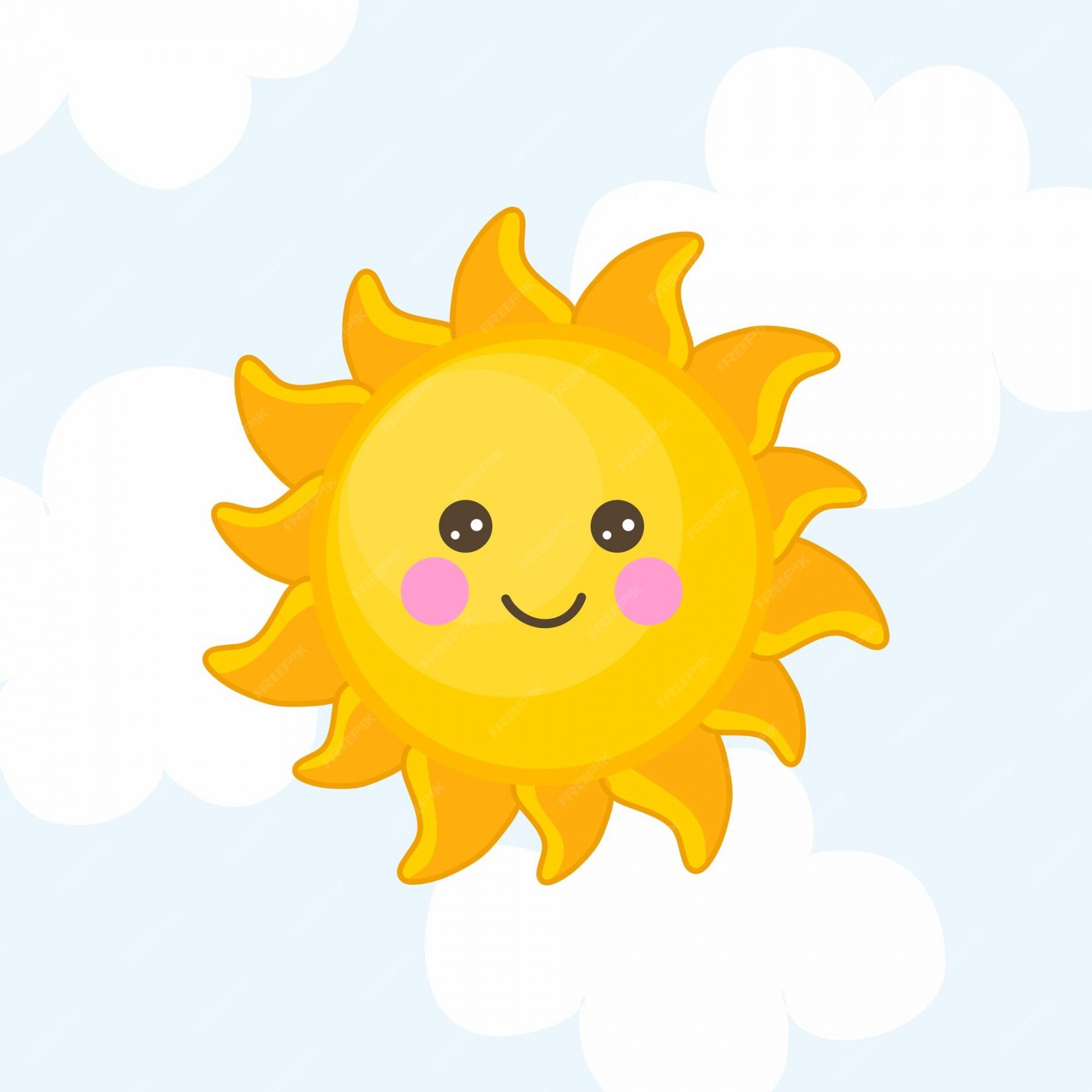 Premium Vector  Cute sun drawing