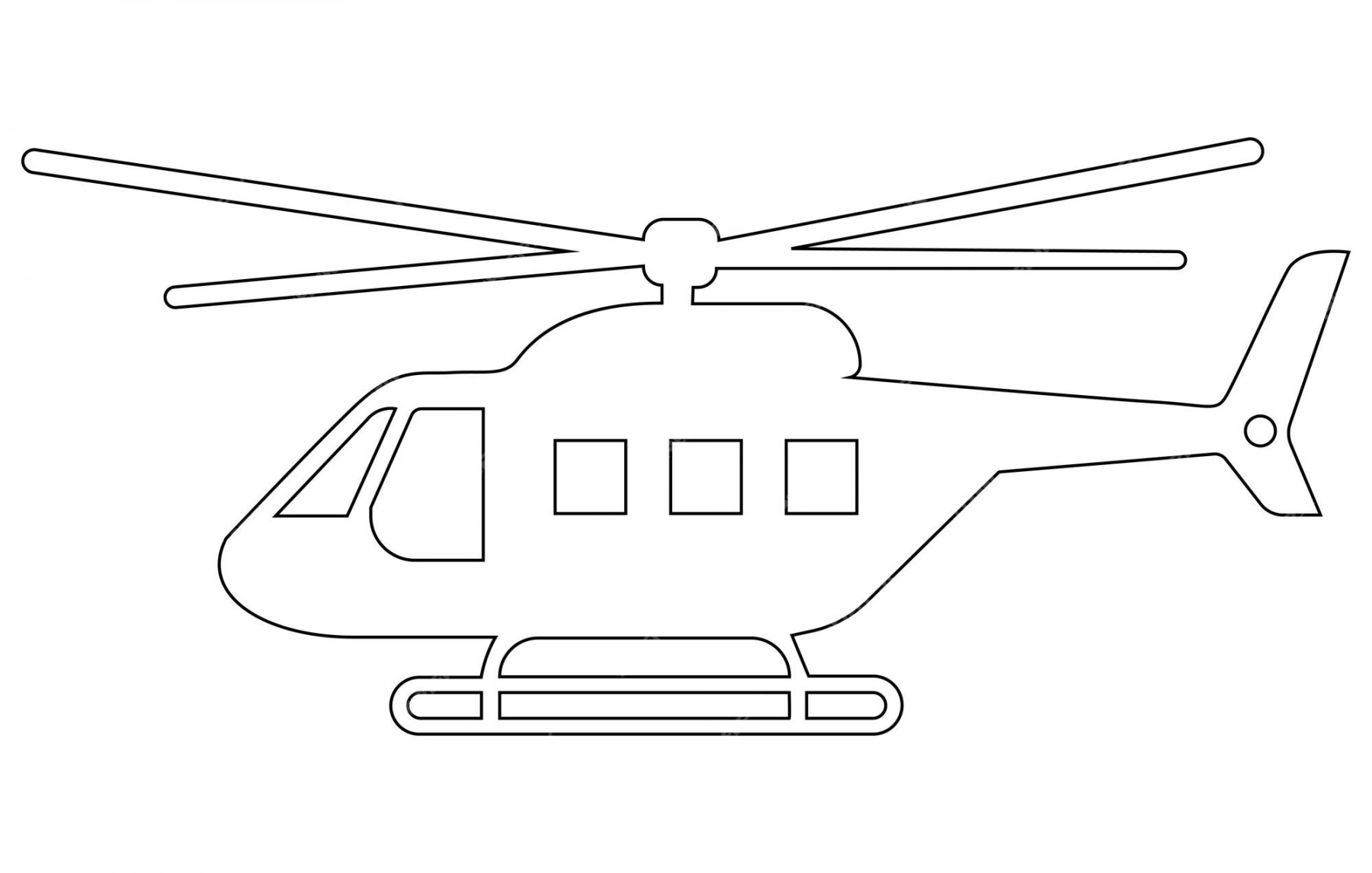 Premium Vector  Helicopter icon outline vector illustration