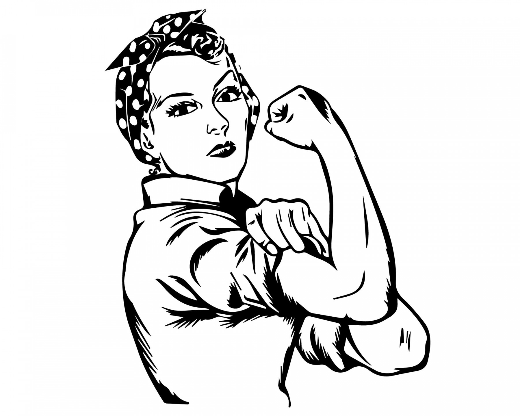 Rosie the Riveter SVG, PNG, EPS, dxf, jpg digitaler Download