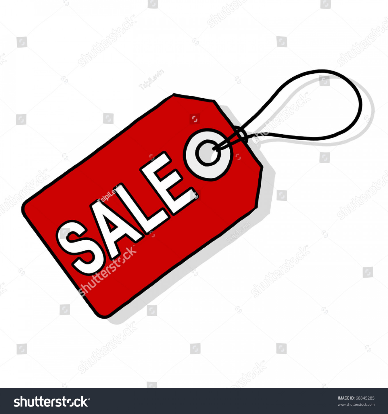 Sale Price Tag Illustration Red Tag: Stockillustration