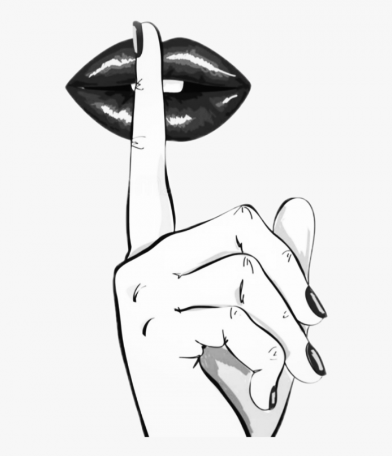 secret #hush #shh #shhh #sticker #tumblr #aesthetic - Finger On