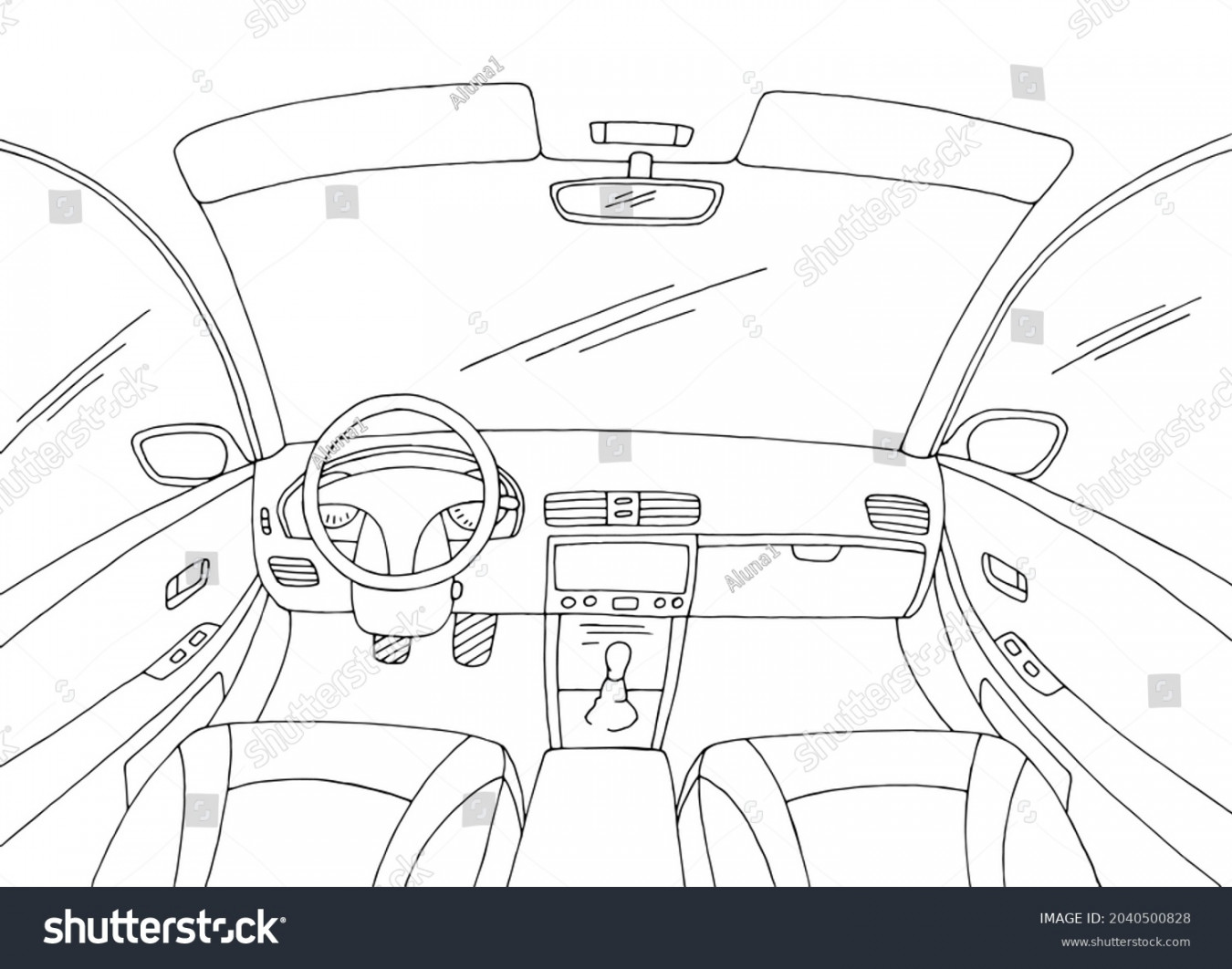 Sketch Inside Car Images, Stock Photos, D objects, & Vectors