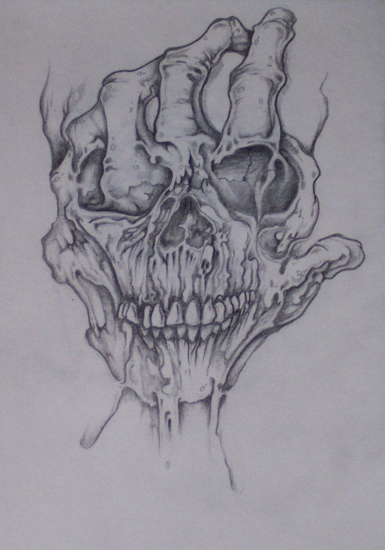 Skulls drawing, Evil skull tattoo, Skull art