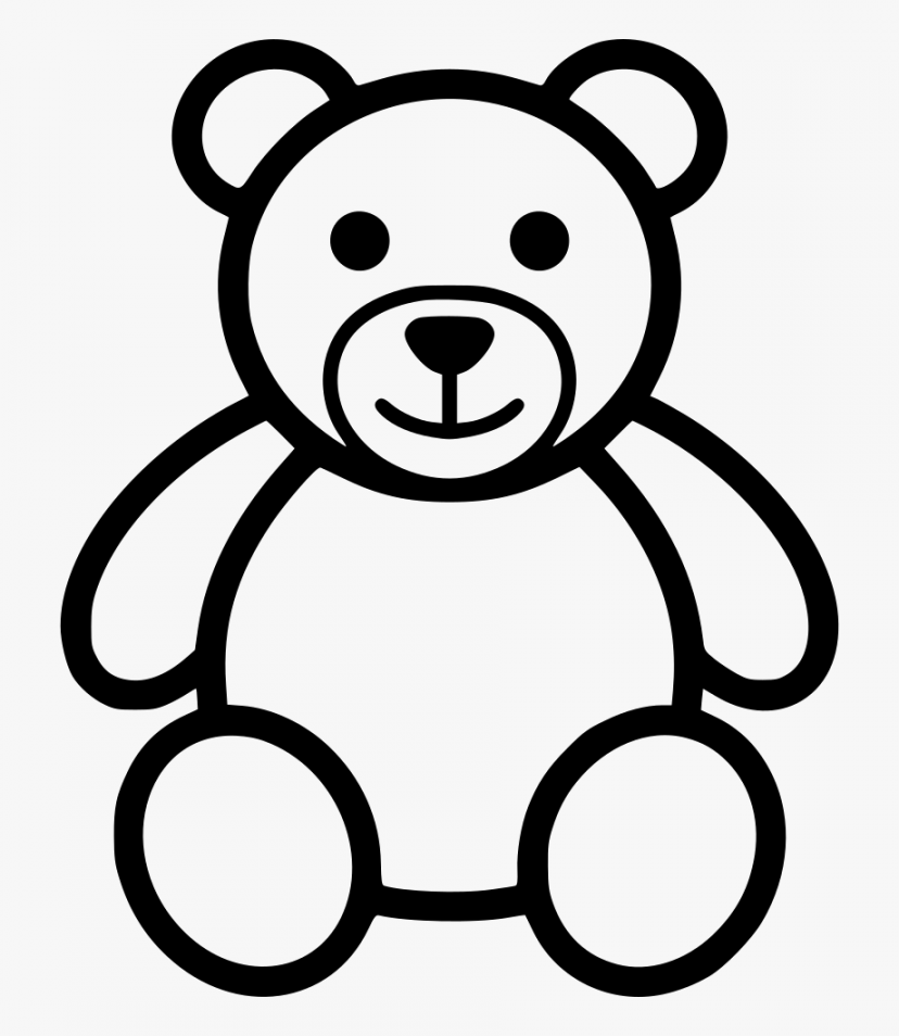 Teddy Bear Outline Clip Art - Black Teddy Bear Clip Art is popular