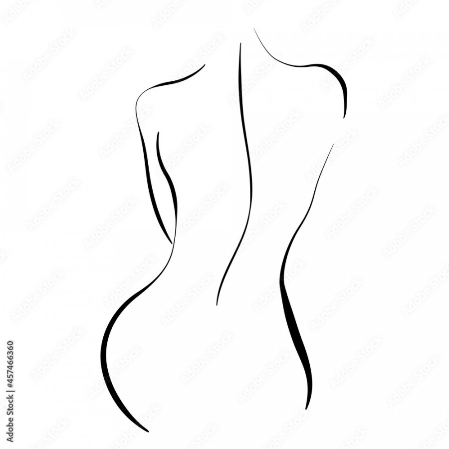 Woman Back One Line Drawing