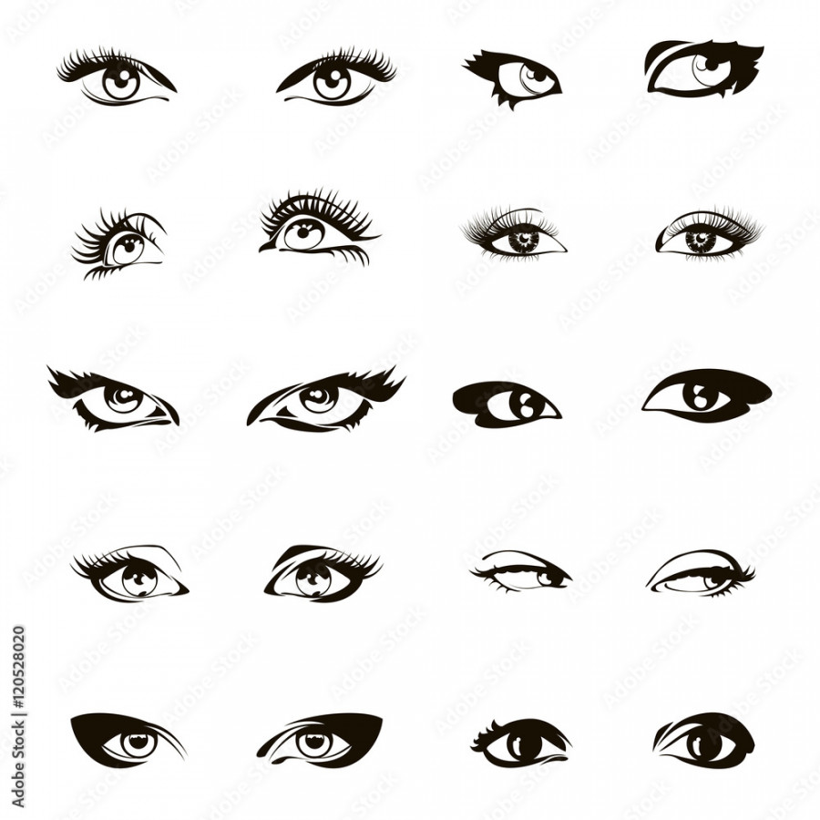 Woman eyes vector