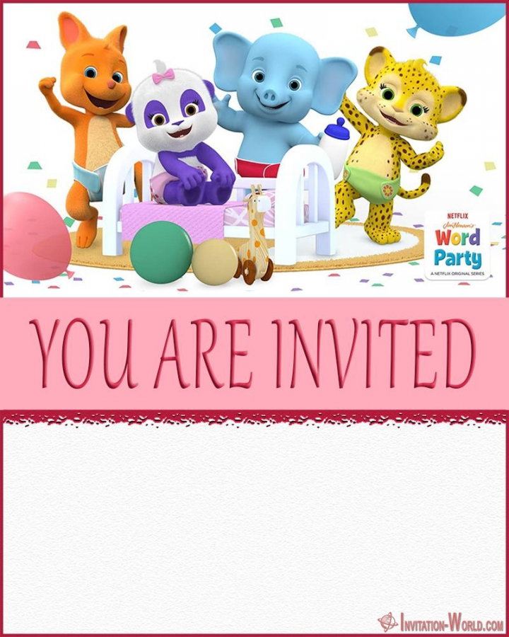 Word Party Invitation Cards - Invitation World  Party invite