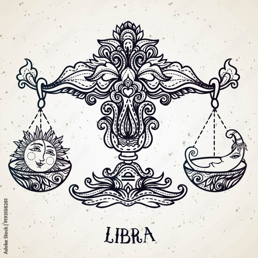 Zodiac sign of Libra or Scales