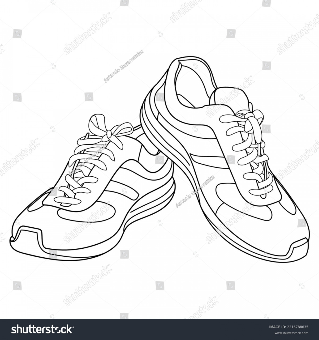 ,46 Running Shoe Sketch Images, Stock Photos, D objects