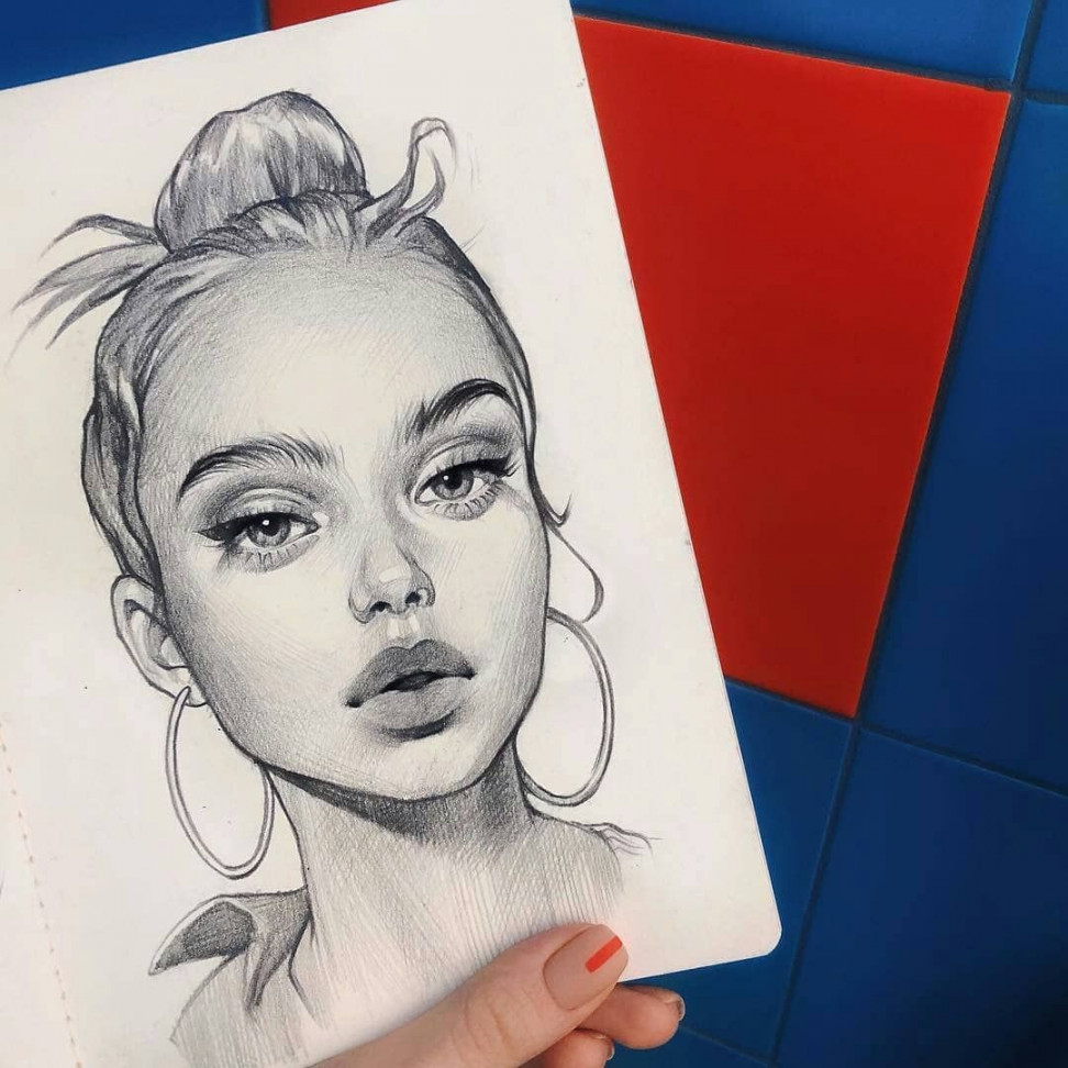 Awesome face sketch you guys! What you think? / art by: @kedavra