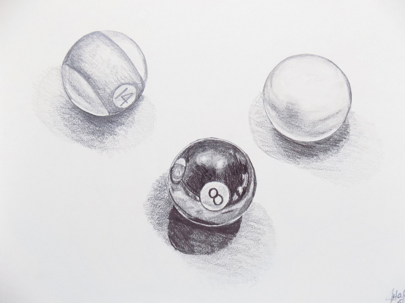 Billiard Art Pool Balls Drawing Art Pencil Drawing Graphite - Etsy