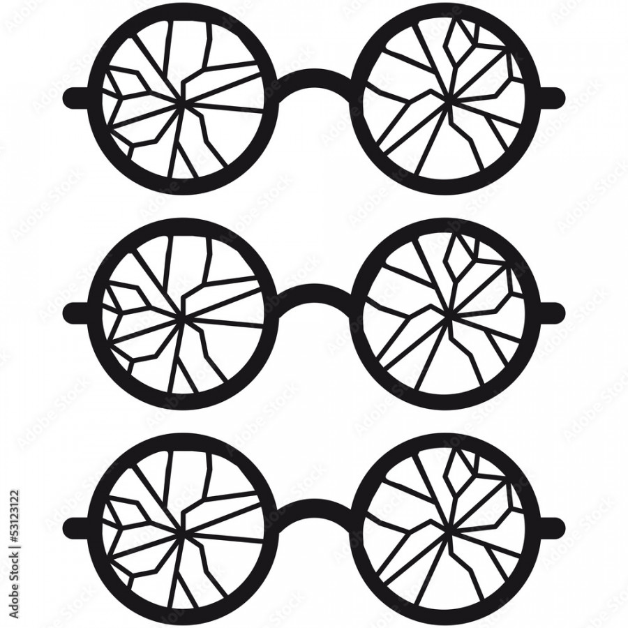 Broken Glasses Design Stock-Illustration  Adobe Stock