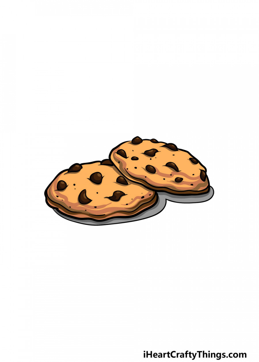 Cookie Drawing - How To Draw A Cookie Step By Step