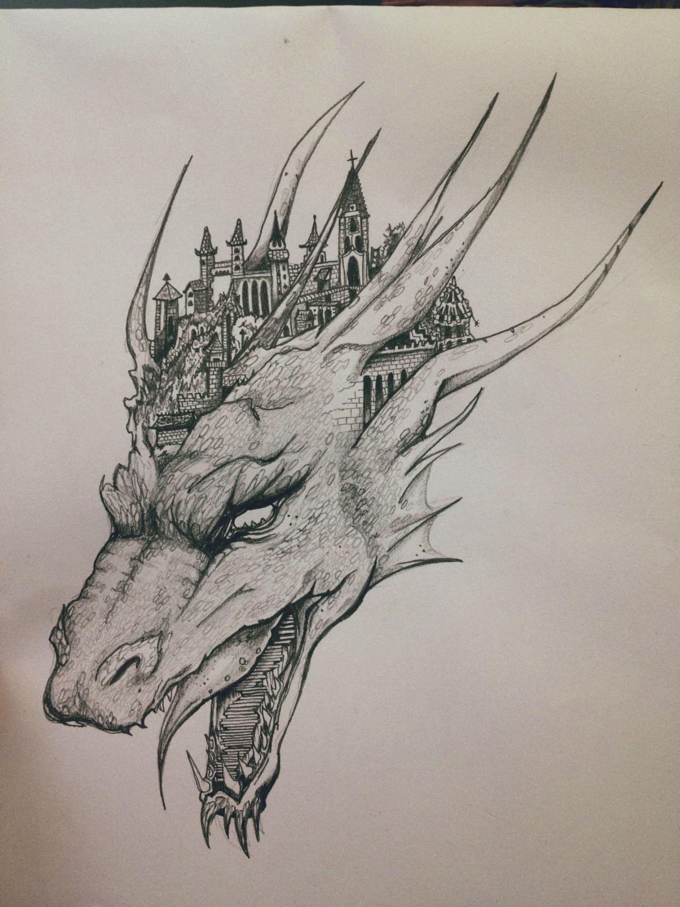 Dragon Town  Dragon drawings in pencil, Dragon sketch, Dragon