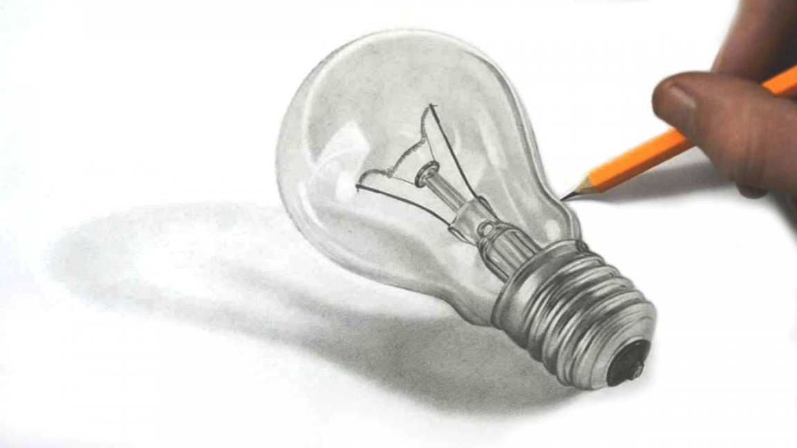 Drawing a Realistic Lightbulb in Graphite Pencil