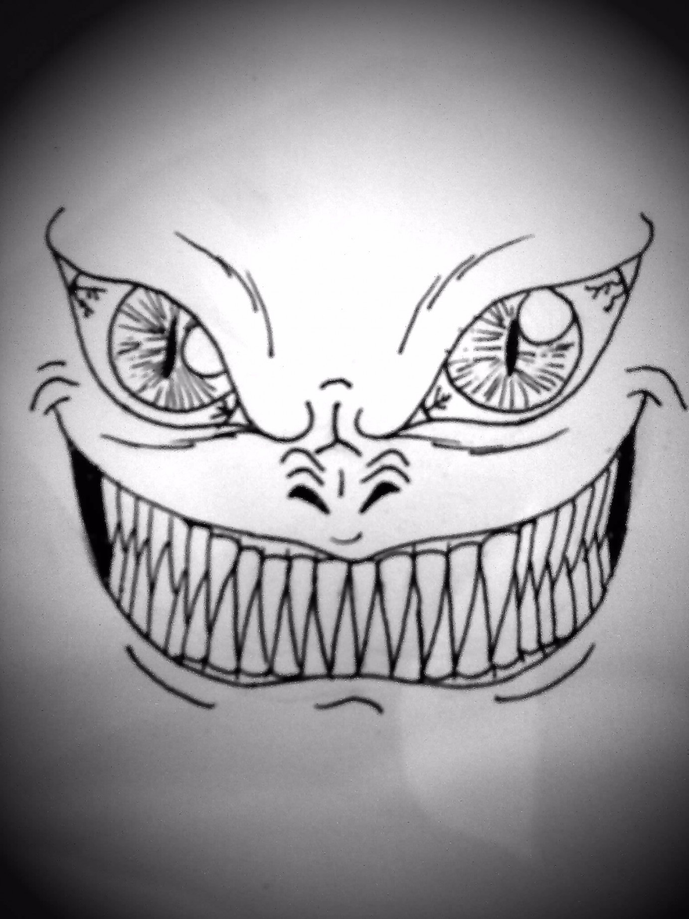 Drawing: scary face  Face drawing, Scary faces, Scary drawings