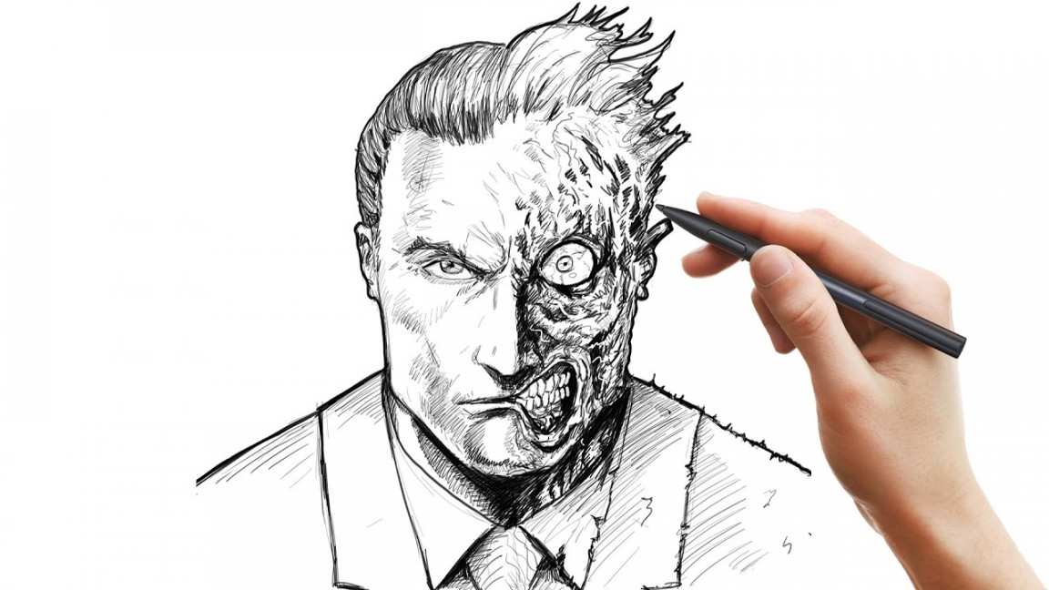 Drawing Two-Face using Sketchbook Pro